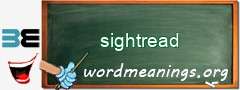 WordMeaning blackboard for sightread